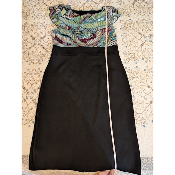 Voir Voir Knee Length Colorful Empire Waist Pencil Dress Size 8 - Picture 7 of 11